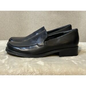 Women's Franco Sarto Bocca black slip on loafer 9M, Loafer, Comfort EUC